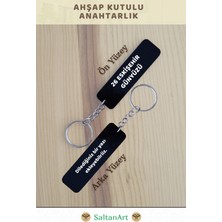 Saltan Art Saltanart 26 Eskişehir Günyüzü Yazılı Özel Ahşap Kutulu Anahtarlık (Özel Hediye Notu Eklenebilir)