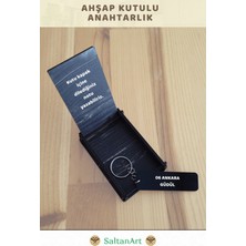 Saltan Art Saltanart 06 Ankara Güdül Yazılı Özel Ahşap Kutulu Anahtarlık (Özel Hediye Notu Eklenebilir)