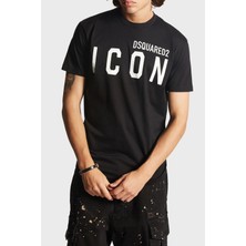 Dsquared2 Pamuklu Bisiklet Yaka Slim Fit T-Shirt Erkek T-Shirt S79GC0003 S23009 980