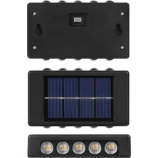 Adm Store Güneş Enerjili Çift Taraflı 10 Ledli 2 Adet Solar Enerjili Aplik LED Dekoratif Teras Bahçe Varanda