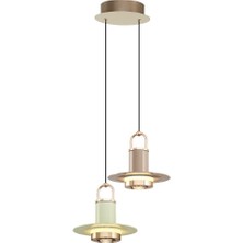 Özcan Aydınlatma 2821-2A-28 Marina 2'li Sarkıt (Beyaz-Krem) Mixed