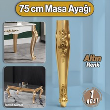 Badem10 Rosa Masa Dresuar Ayağı 75 cm Plastik Gold Altın Ayak Mutfak Yemek Masası Mobilya Ayakları