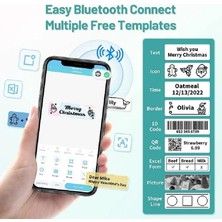 Phomemo Q30 Mini Etiket Makinesi Pembe Kablosuz Taşınabilir Termal Bluetooth