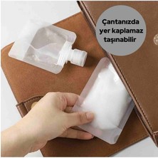 Afctech Taşınabilir Sıvı Seyahat Kiti Pratik Sıvı Seyahat Torbası Krem Şampuan Kabı 100 ml 3 Adet