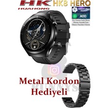 Bunnys Samsung Galaxy S24 Ultra Uyumlu Akıllı Saat Erkekler Için Konuşma Özellikli Metal Kordon Hediyeli