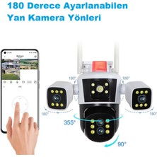 Wificam 4 Kameralı 10X Zoom Özellikli Yeni Nesil Wifi Ptz Kamera IPC360 Home Türkçe Program