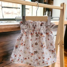 Bebeğime Çorap Kız Çocuk Çiçek Desen Düğmeli Etek