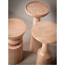 3'Lü Fiskos Yan Sehpa Timeless Mantar Sehpa - Mushroom Table 3 Pieces