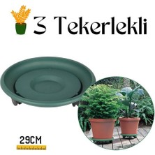 Maygi Store Tekerlekli Saksı Altığı 29 cm Coadura Design Yeşil 716868