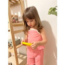 Bebeğime Çorap Yaz Kız Bebek-Kız Çocuk Askılı Tshirt-Şort 2li Takım