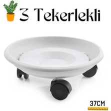 Maygi Store Tekerlekli Saksı Altığı 37 cm Coadura Design Beyaz 715718