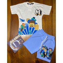 DG Fashion Minecraft 2 Li Takım T-Shirt Şort