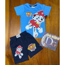 DG Fashion Paw Patrol 2 Li Takım Mavi T-Shirt Şort