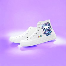 Amazoon Desing Hello Cat Baskılı Sneaker Kız Çocuk Spor Ayakkabı