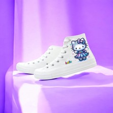 Amazoon Desing Hello Cat Baskılı Sneaker Kız Çocuk Spor Ayakkabı