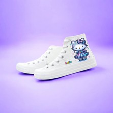 Amazoon Desing Hello Cat Baskılı Sneaker Kız Çocuk Spor Ayakkabı