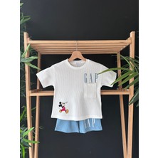 Gap Baby Premium Kalite Gap Şortlu Çocuk Takım / Gap Çocuk Yazlık Alt Üst Takım