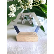 Asteria Jewelry Kadın Zirkon Taşlı Sallantılı Mers Küpe