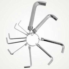 Kick Shop Allen Anahtar Takım Altı Köşeli 10 Parça Alyan