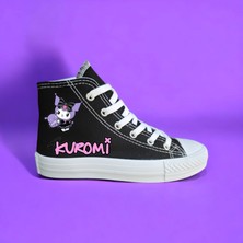 Amazoon Desing Morlu Kuro-Minililik Baskılı Sneaker Kız Çocuk Spor Ayakkabısı
