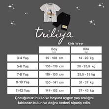 Triliya Triliya-Kaliteli Premium Lüks Çocuk Tişört ve Kapri Takımı – 3-12 Yaş Arası