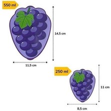 Ess Buffer® 2'li Iç Içe Geçebilen Üzüm Model Saklama ve Beslenme Kabı Seti (550 ml + 250 Ml)