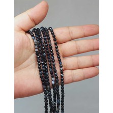 Yaşam Tohumu Çeyrek Dizi (9cm Uzunluğundadır!) Akik Taşı Faset Kesim Çeyrek Dizi 4mm (51414)