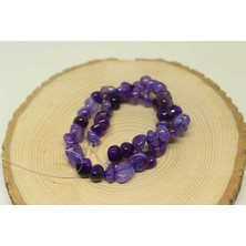 Yaşam Tohumu Çeyrek Dizi (9cm Uzunluğundadır!) Akik Tımbıl Taşlar 8-10MM Aralığı Çeyrek Dizi (24200)