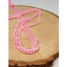 Yaşam Tohumu Çeyrek Dizi (9cm Uzunluğundadır!) Pembe Kuvars Taşı Çeyrek Dizi 3mm (41245)