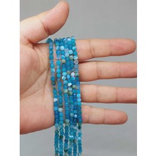 Yaşam Tohumu Çeyrek Dizi (9cm Uzunluğundadır!) Akik Taşı Faset Kesim Çeyrek Dizi 4mm (51418)