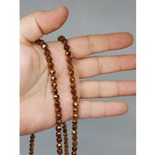 Yaşam Tohumu Çeyrek Dizi (9cm Uzunluğundadır!) Hematit Taşı Şekilli 5*5.5mm Çeyrek Dizi (52336)