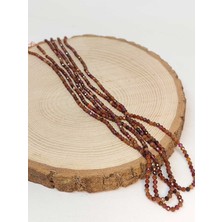 Yaşam Tohumu Çeyrek Dizi (9cm Uzunluğundadır!) Lal (Garnet - Granat ) Taşı Çeyrek Dizi 2mm (41260)
