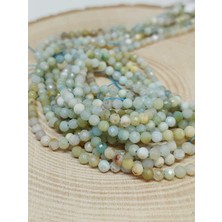 Yaşam Tohumu Çeyrek Dizi (9cm Uzunluğundadır!) Amazonit Taşı Çeyrek Dizi 3mm