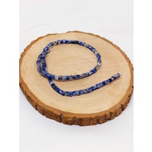 Yaşam Tohumu Çeyrek Dizi (9cm Uzunluğundadır!) Sodalit Taşı Küp Şekilli Çeyrek Dizi 4mm