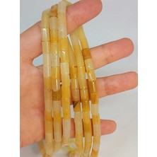 Yaşam Tohumu Çeyrek Dizi (9cm Uzunluğundadır!) Akik Taşı Silindir Kesim 5.5x7.5mm Çeyrek Dizi (49308)