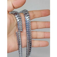 Yaşam Tohumu Çeyrek Dizi (9cm Uzunluğundadır!) Hematit Taşı Şekilli Çift Delikli 4.5*12MM Çeyrek Dizi (52308)