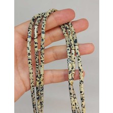 Yaşam Tohumu Çeyrek Dizi (9cm Uzunluğundadır!) Jasper Taşı Silindir Kesim 4X12.5MM Çeyrek Dizi (49366)