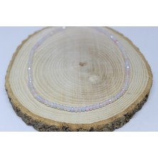 Yaşam Tohumu Çeyrek Dizi (9cm Uzunluğundadır!) Morganit Taşı Rondela Faset Kesim 4*3mm Çeyrek Dizi