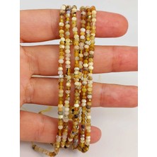 Yaşam Tohumu Çeyrek Dizi (9cm Uzunluğundadır!) Opal Taşı Rondela Faset Kesim Çeyrek Dizi 2*2.5mm (45452)