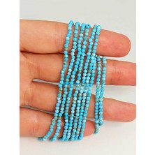 Yaşam Tohumu Çeyrek Dizi (9cm Uzunluğundadır!) Turkuaz Taşı Çeyrek Dizi 2mm (45454)