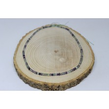 Yaşam Tohumu Çeyrek Dizi (9cm Uzunluğundadır!) Florit Taşı Rondela Faset Kesim 3.5*2.5mm Çeyrek Dizi