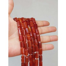 Yaşam Tohumu Çeyrek Dizi (9cm Uzunluğundadır!) Akik Taşı 7X12MM Çeyrek Dizi (49920)