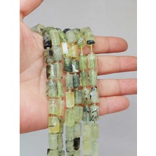 Yaşam Tohumu Çeyrek Dizi (9cm Uzunluğundadır!) Prehnit (Prinayt) Taşı 7X12MM Çeyrek Dizi (49910)