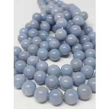 Yaşam Tohumu Çeyrek Dizi (9cm Uzunluğundadır!) Angelit Taşı Çeyrek Dizi 10MM