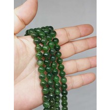 Yaşam Tohumu Çeyrek Dizi (9cm Uzunluğundadır!) Yeşim Taşı Çeyrek Dizi 8mm (52810)