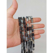 Yaşam Tohumu Çeyrek Dizi (9cm Uzunluğundadır!) Şahin Gözü Taşı 7X12MM Çeyrek Dizi (49958)