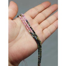 Yaşam Tohumu Çeyrek Dizi (9cm Uzunluğundadır!) Turmalin Taşı Rondela Faset Kesim Çeyrek Dizi 0.8*1.2mm (51360)