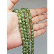 Yaşam Tohumu Çeyrek Dizi (9cm Uzunluğundadır!) Yeşil Apatit Taşı Çeyrek Dizi 7.5mm (52840)
