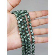 Yaşam Tohumu Çeyrek Dizi (9cm Uzunluğundadır!) Serafinit Taşı Çeyrek Dizi 8mm (52820)