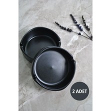 Decovio 2 Adet Mat Seramik Kül Tablası Sade Yuvarlak Kül Tabağı Küllük 10 cm